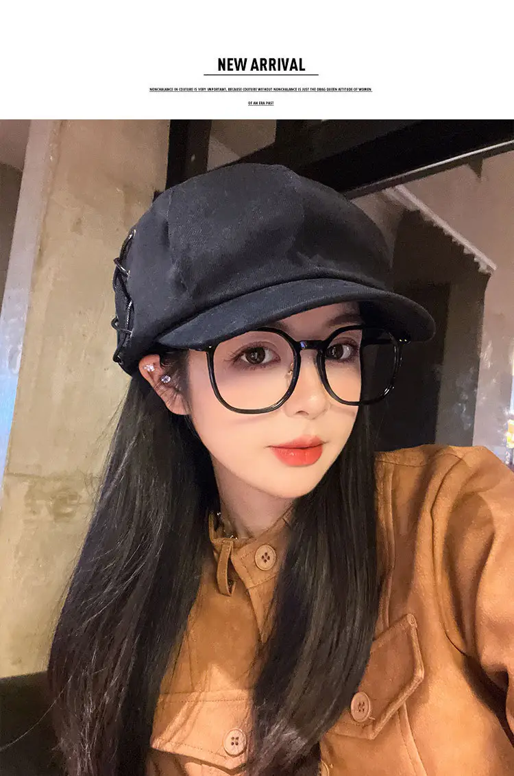 Women's Korean Style Stitched Cap for Spring Autumn — feature 11