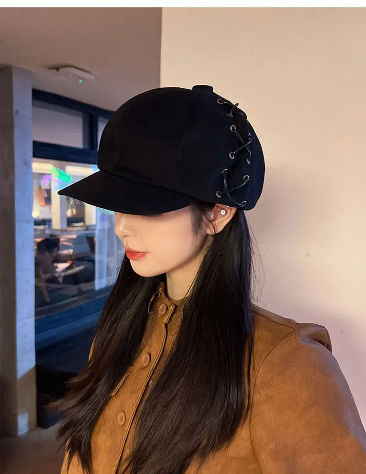 Women's Korean Style Stitched Cap for Spring Autumn — feature 12