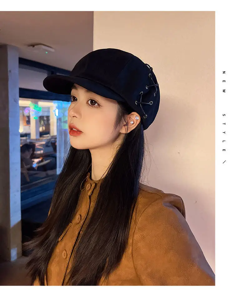 Women's Korean Style Stitched Cap for Spring Autumn — feature 13