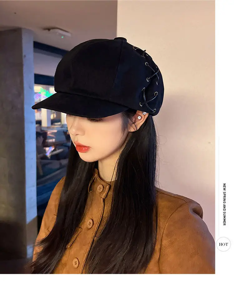 Women's Korean Style Stitched Cap for Spring Autumn — feature 14