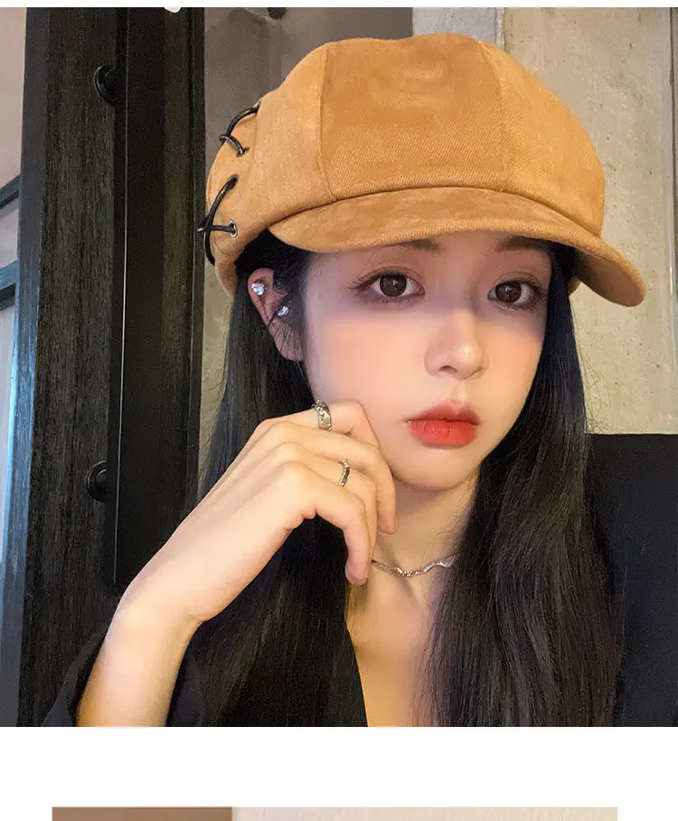 Women's Korean Style Stitched Cap for Spring Autumn — feature 7