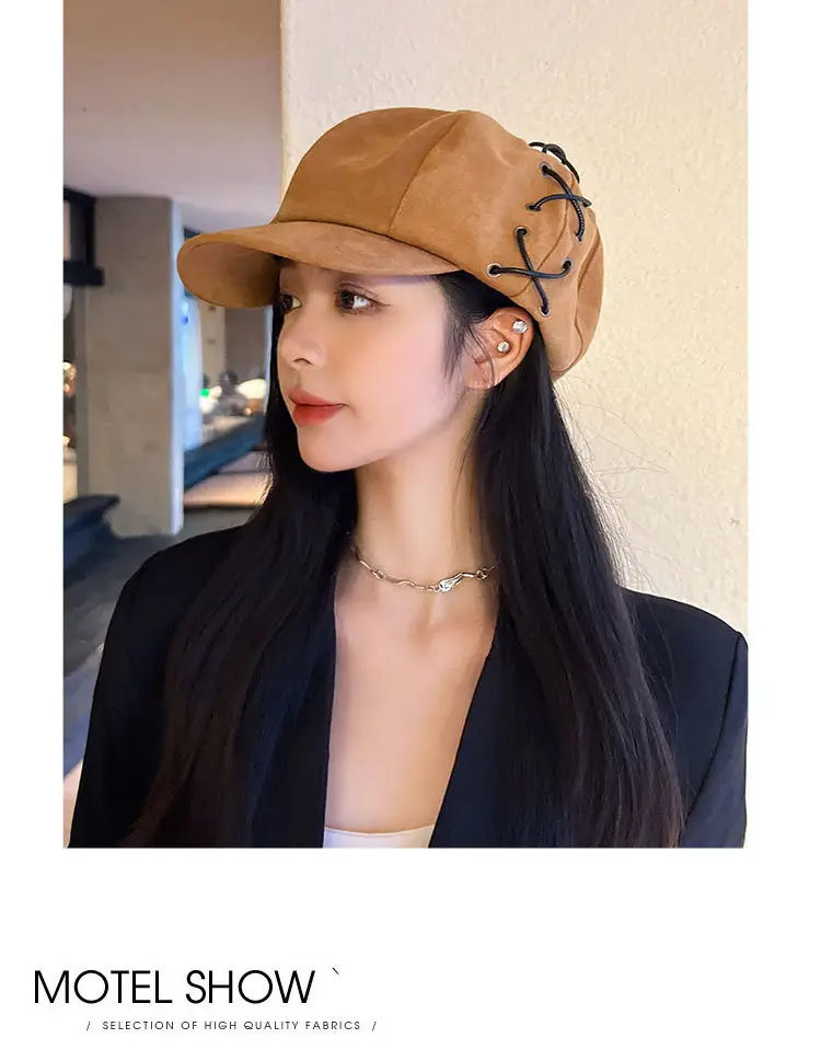 Women's Korean Style Stitched Cap for Spring Autumn — feature 8