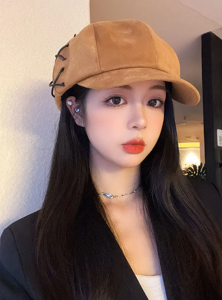 Women's Korean Style Stitched Cap for Spring Autumn — feature 9