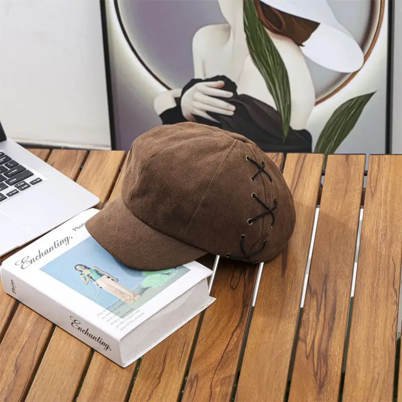 Women's Korean Style Stitched Cap for Spring Autumn - Image 2