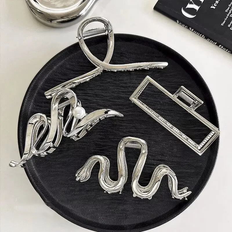 Retro Alloy Star Hairpin Clip Silver High Quality — feature 25