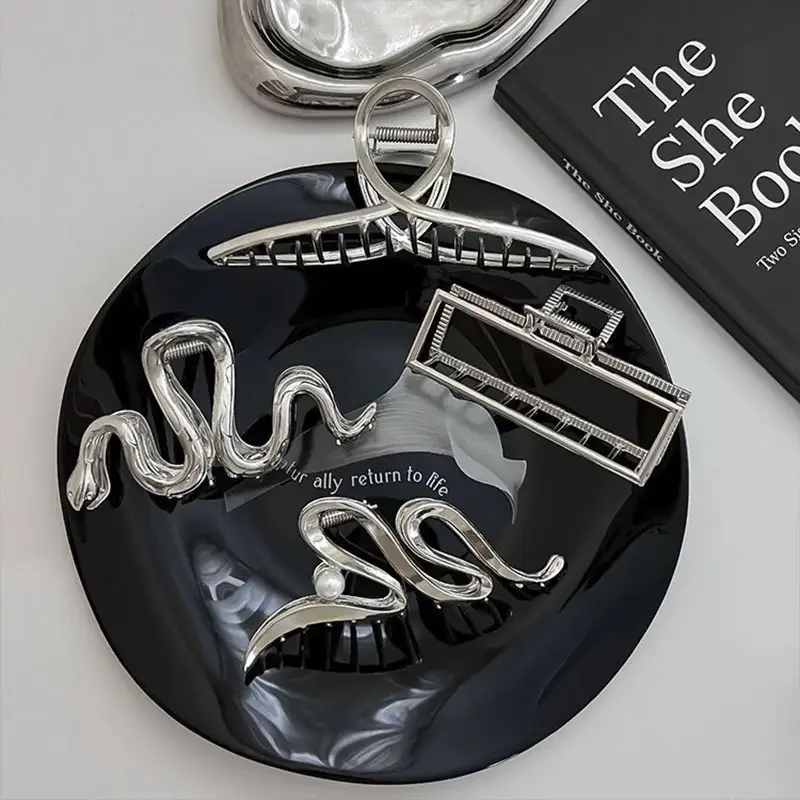 Retro Alloy Star Hairpin Clip Silver High Quality — feature 27