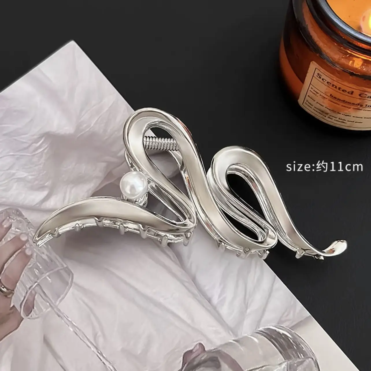 Retro Alloy Star Hairpin Clip Silver High Quality — feature 29