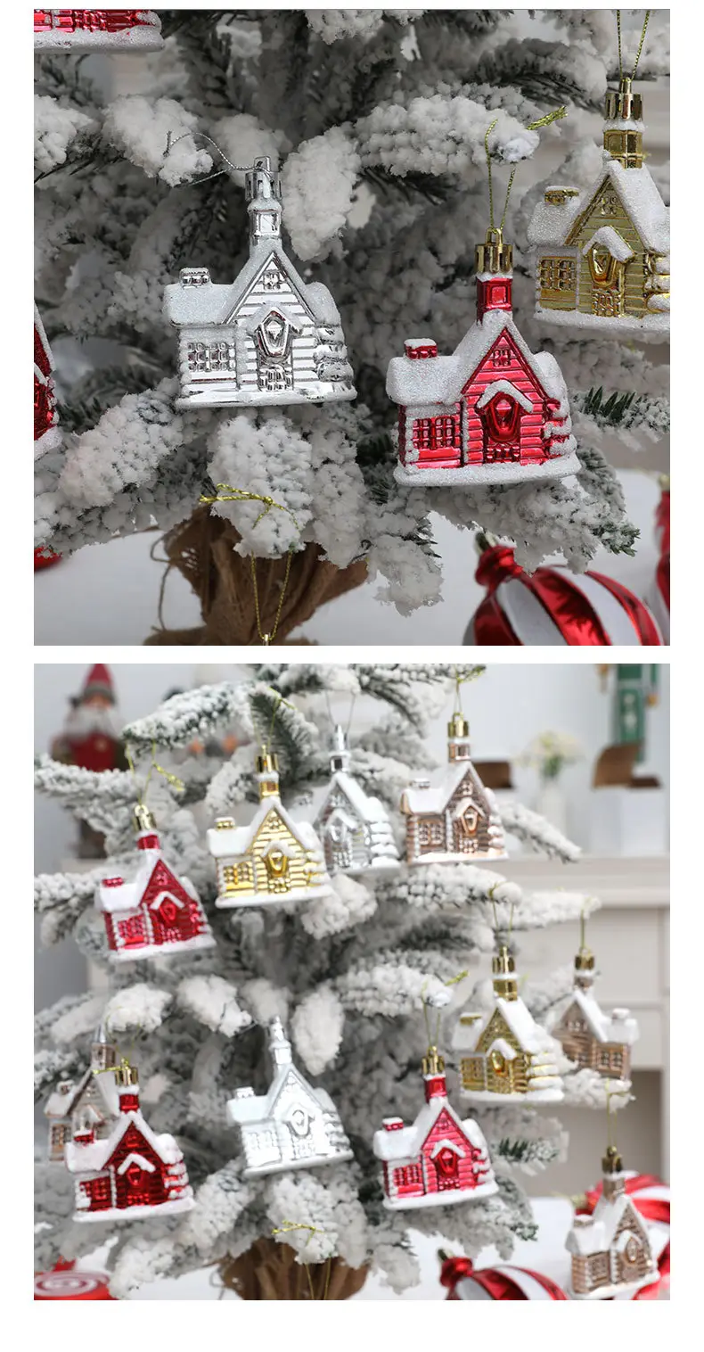 Christmas Tree Pendant Plating Snow Room Cross Border Amazon — feature 8