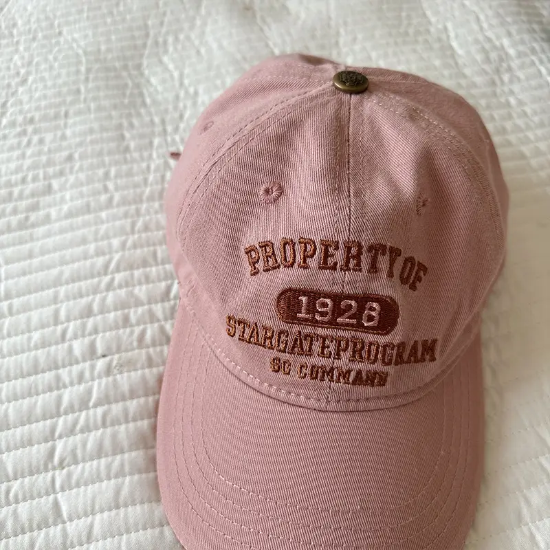 Pink Kids Alphabet Cap Spring Fall New Style Sun Hat - Image 11