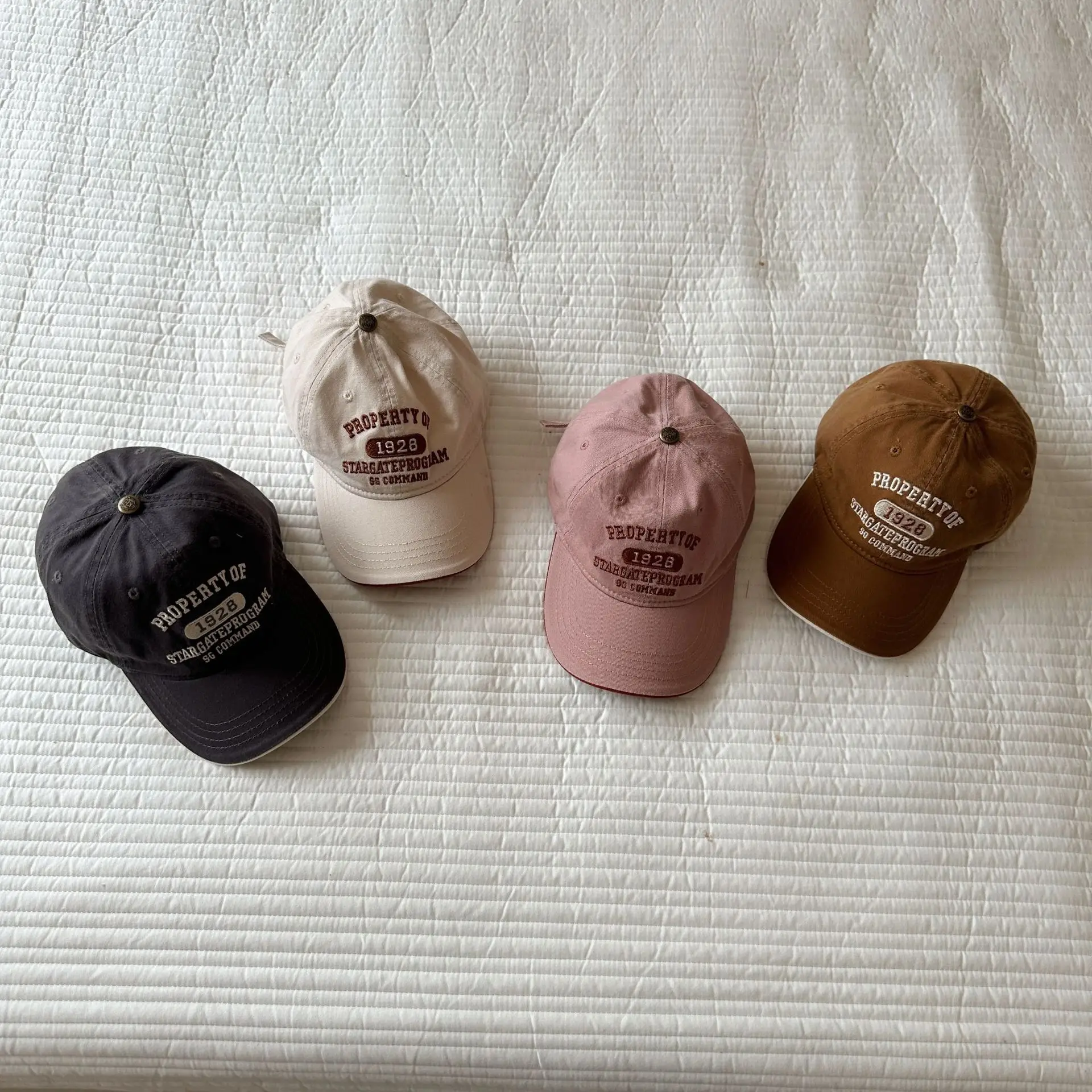 Pink Kids Alphabet Cap Spring Fall New Style Sun Hat — feature 10