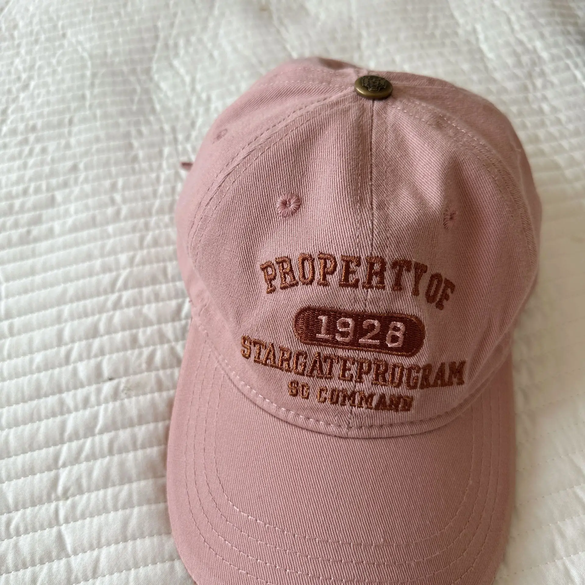 Pink Kids Alphabet Cap Spring Fall New Style Sun Hat — feature 12