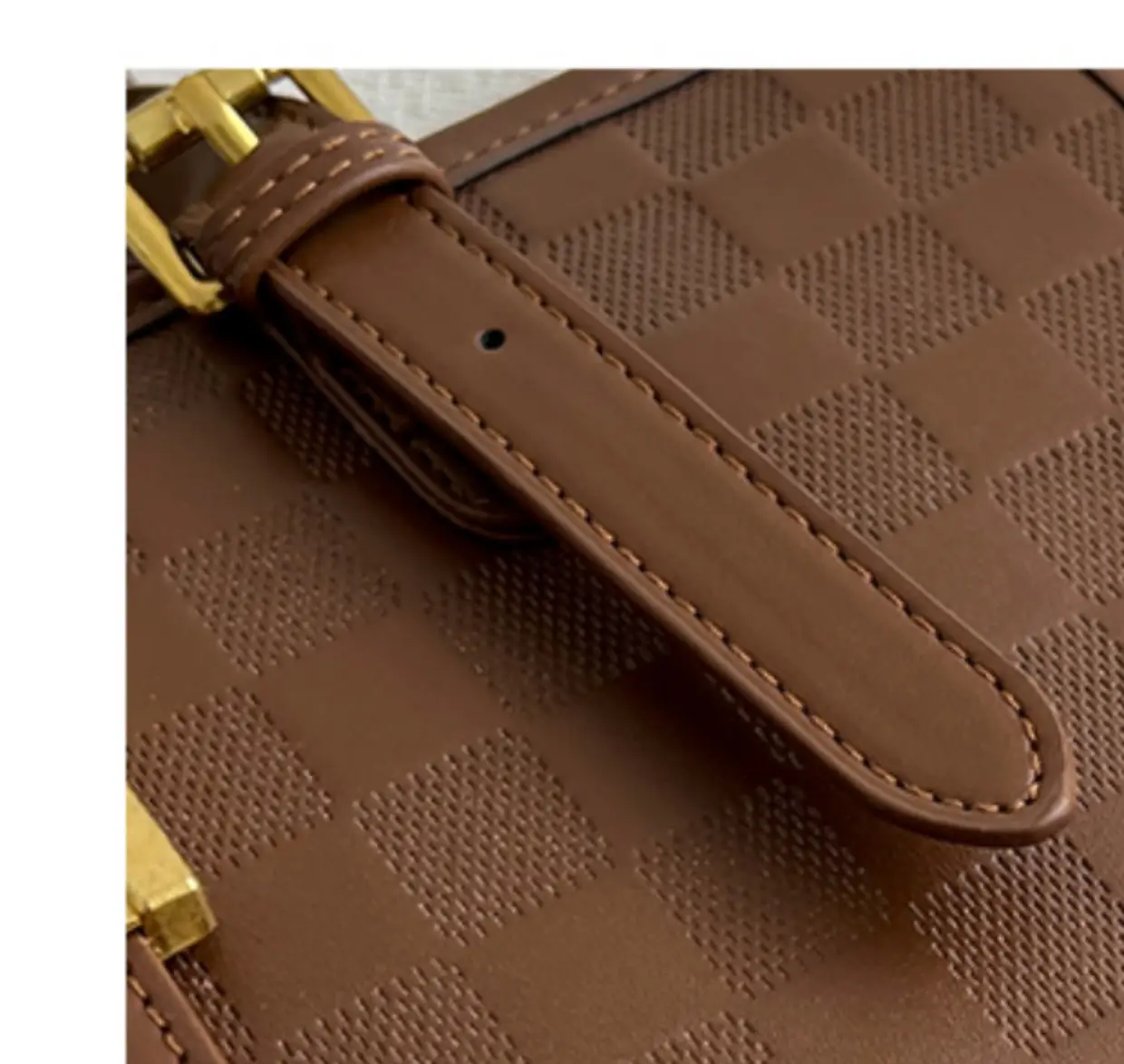 Large Capacity Brown White Textured Shoulder Bag for Women — feature 36