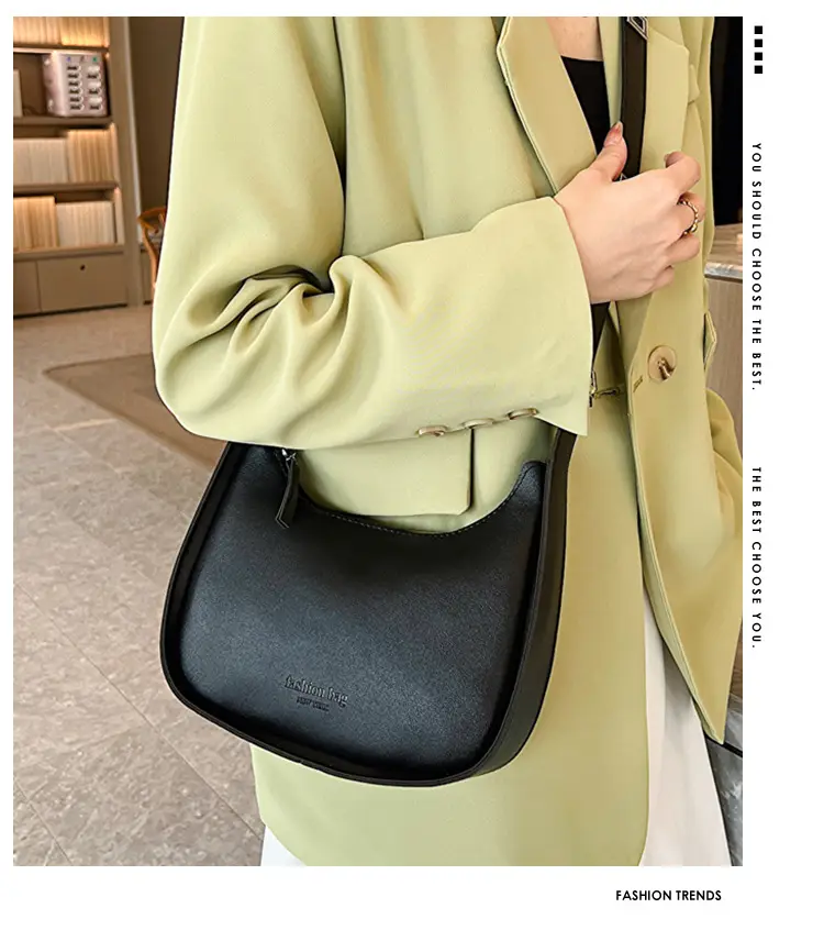 French Style Black Women's Shoulder Bag 2023 — feature 1