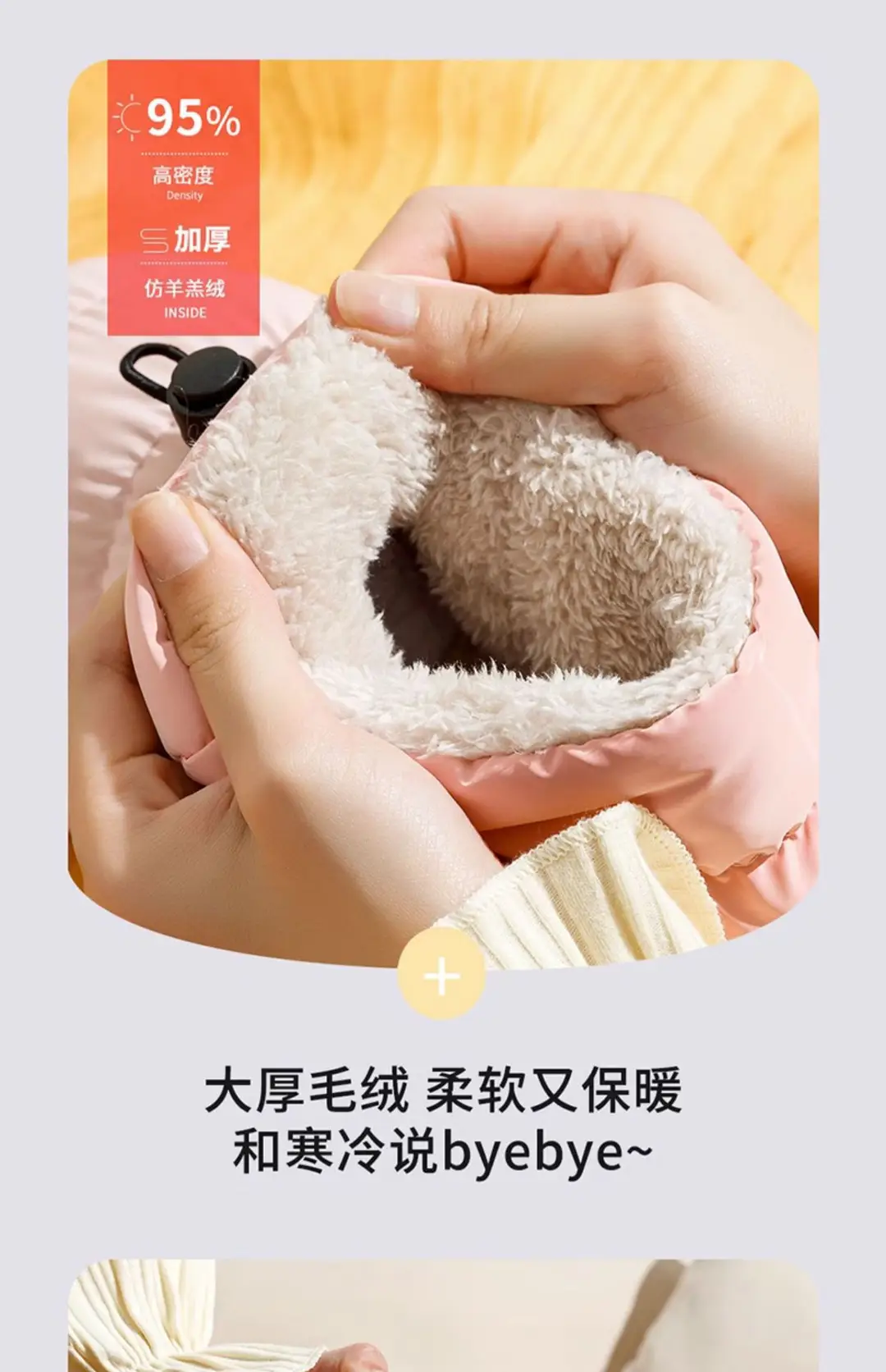 Autumn and Winter Couple's Waterproof Thick Soft Bottom Cotton Slippers Women's Bag Heel Moon Shoes Warm Indoor Home and Wearing for Men — feature 9