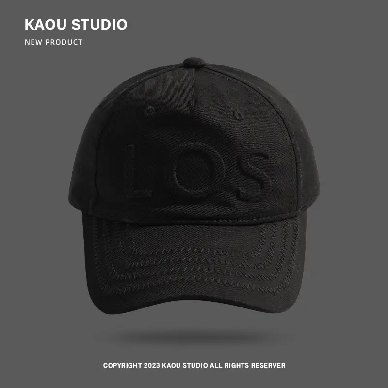 Kao Studio Black Embroidered Baseball Cap for Kids & Men - Image 3