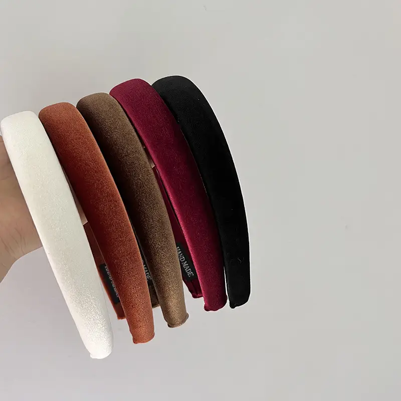 Korean Velvet Hair Bands for Women Solid Color