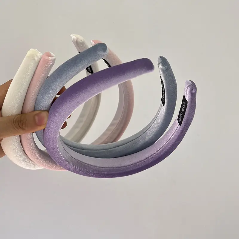 Korean Velvet Hair Bands for Women Solid Color — feature 10