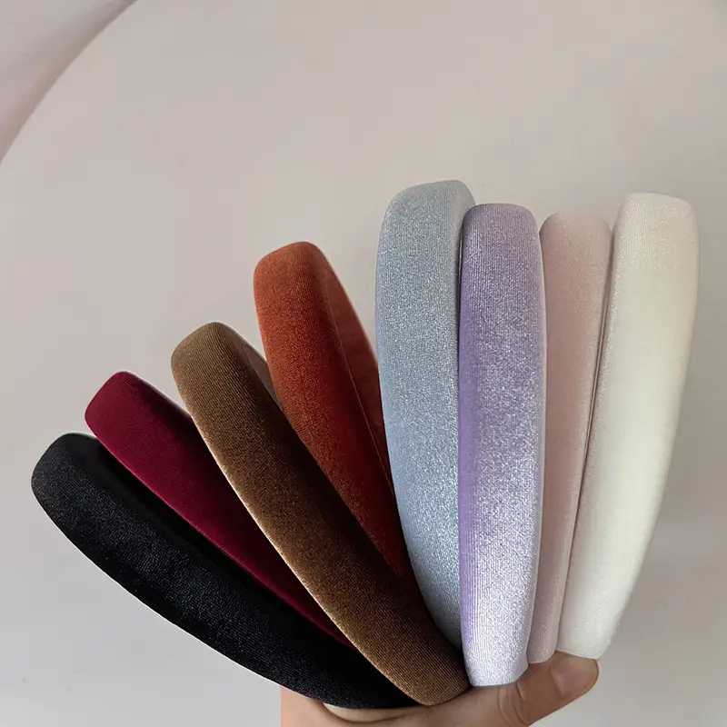Korean Velvet Hair Bands for Women Solid Color — feature 2