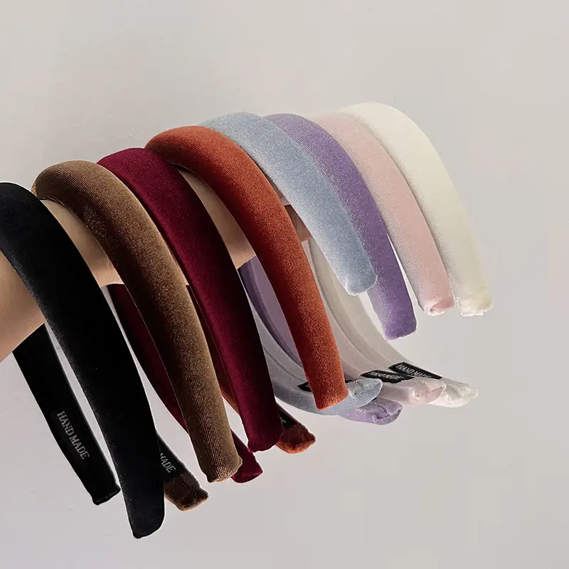 Korean Velvet Hair Bands for Women Solid Color — feature 5