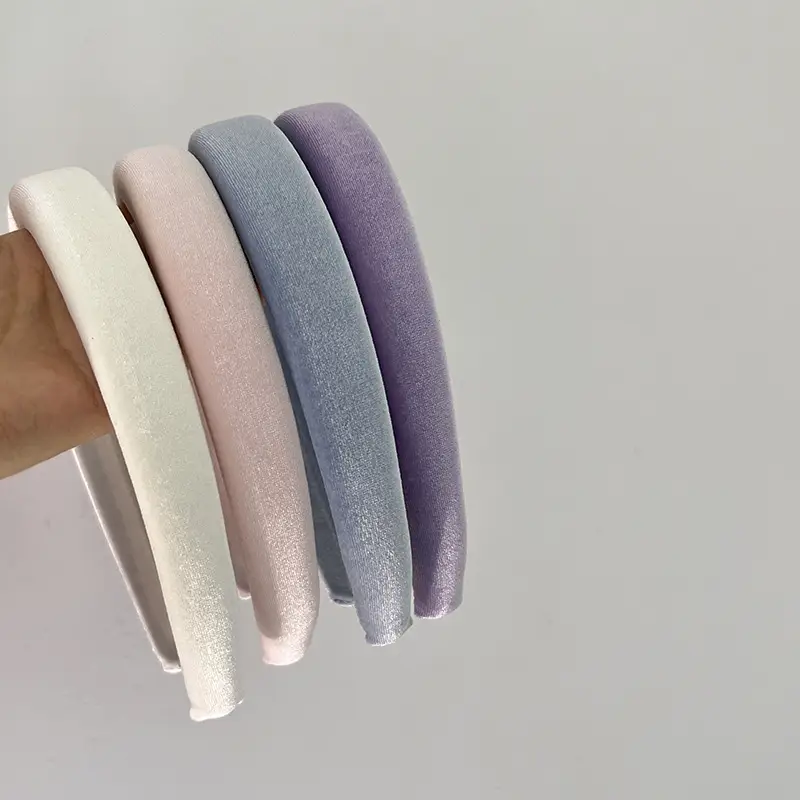 Korean Velvet Hair Bands for Women Solid Color — feature 7