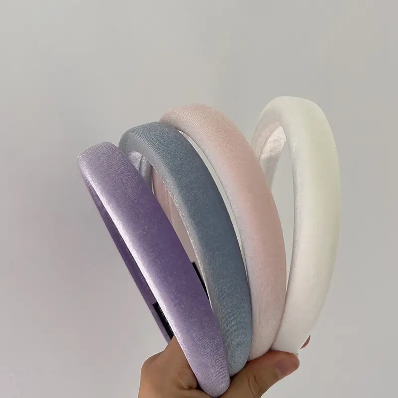 Korean Velvet Hair Bands for Women Solid Color — feature 9