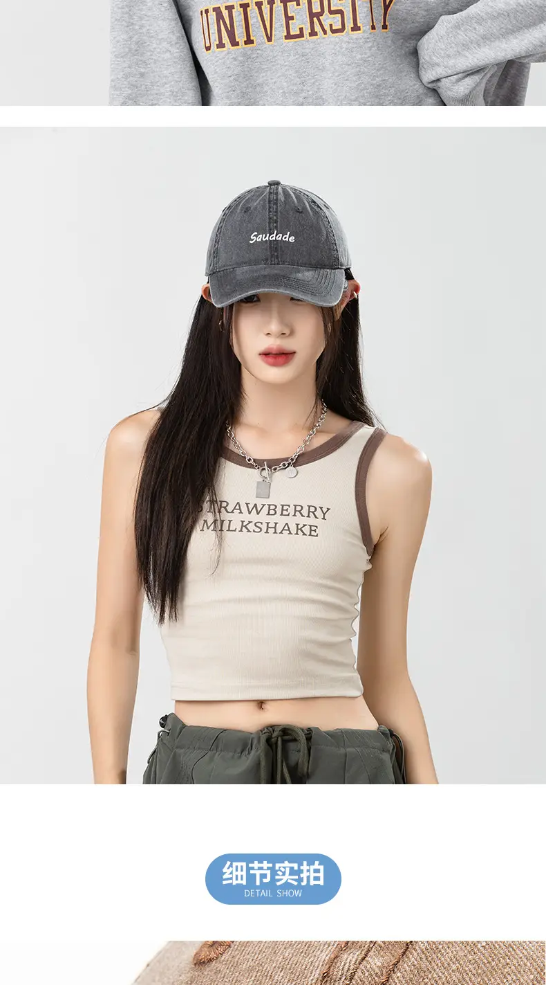 Women's Blue Washed Wide-brim Cowboy Hat with "Serenity" Embroidery — feature 12