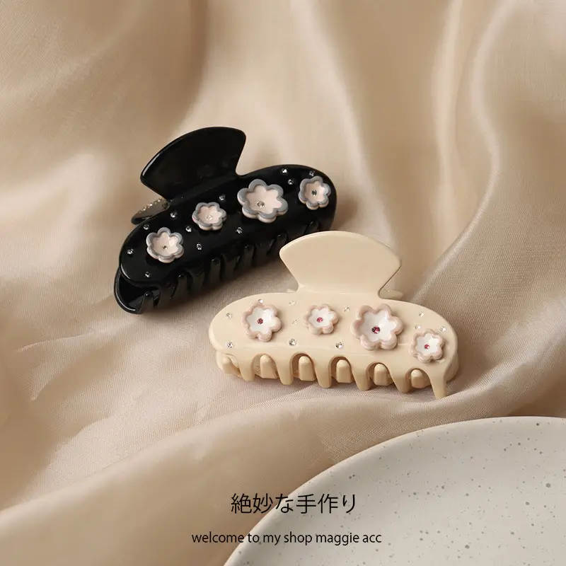 2025 New Acetic Acid Patch Clip Flower Five-pointed Star Hairpin Women's Head Hair Shark Clip Hair Accessories Hairpin - Image 9