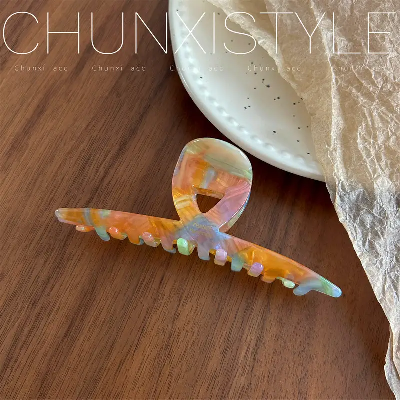 Chinch Style Acetate Hair Clip Large Blue