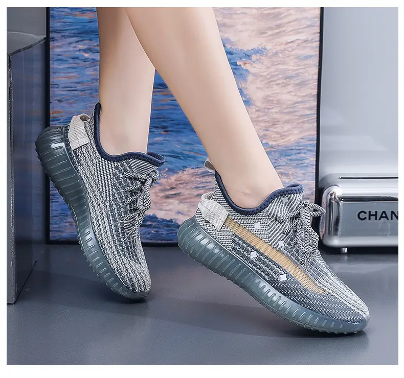 Women's Flying Woven High-Step Casual Sneakers Star Design — feature 13