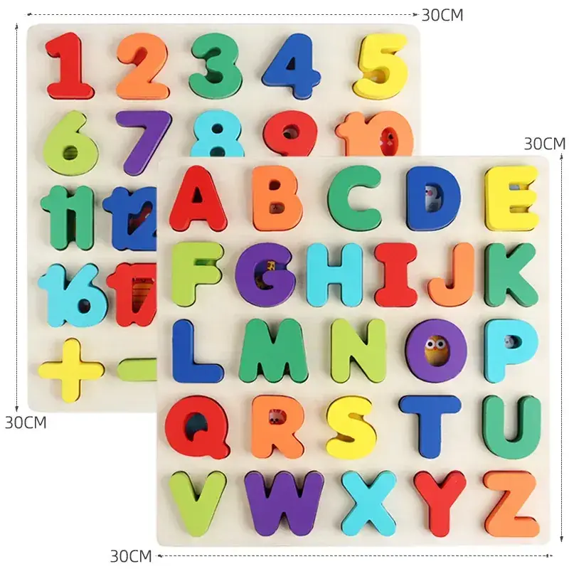 Wooden 26-Word Alphabet Number Puzzle Toy - Image 12