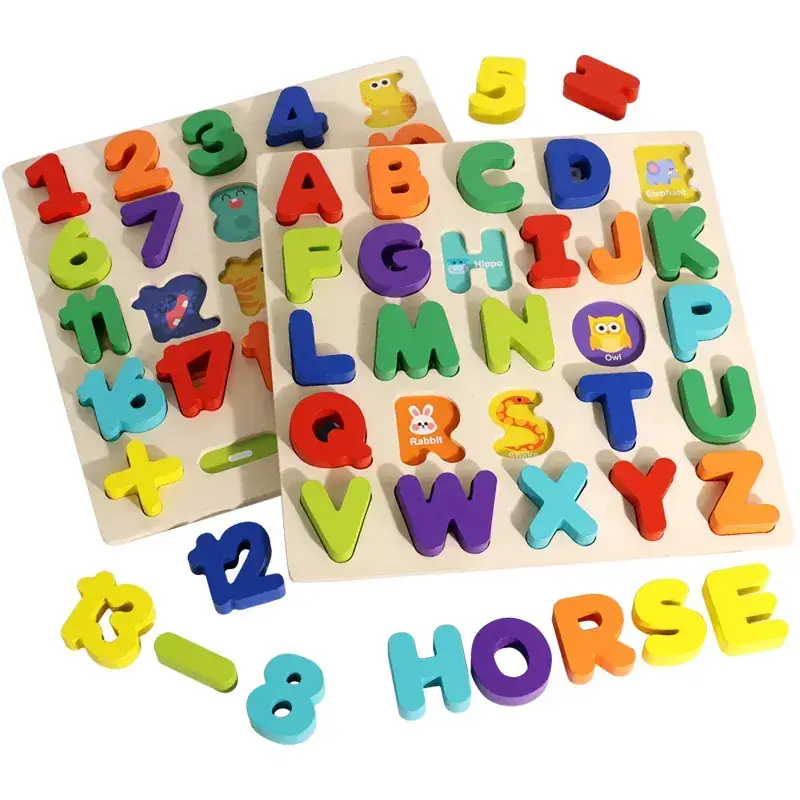 Wooden 26-Word Alphabet Number Puzzle Toy - Image 13
