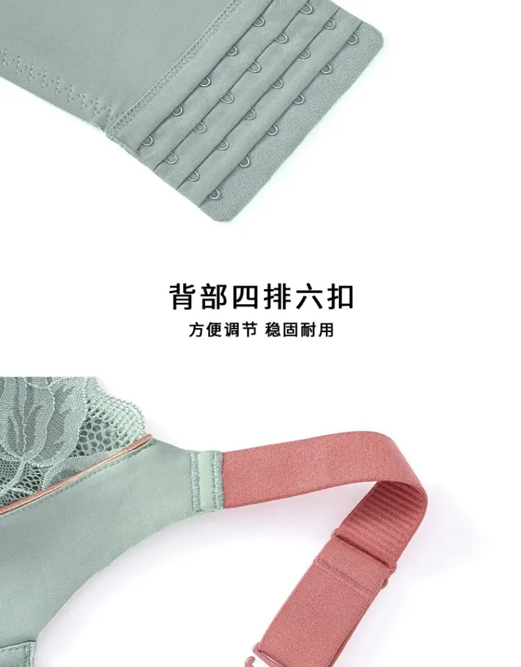 Summer Underwear Women's Thin Large Chest Small Push-up Anti-sagging Adjustable Bra plus size Non-rimmed Bra Ultra-thin — feature 23