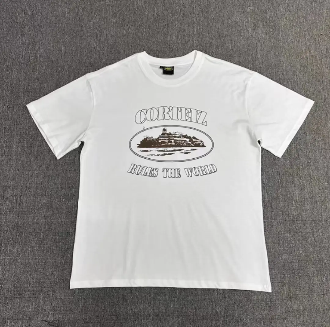 Men White Corteiz Alcatraz Sailing Top T-Shirt