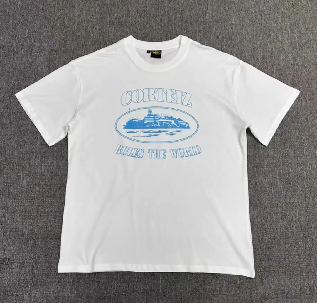 Men White Corteiz Alcatraz Sailing Top T-Shirt