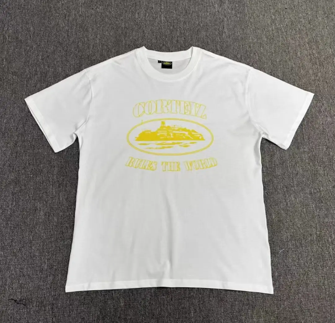 Men White Corteiz Alcatraz Sailing Top T-Shirt