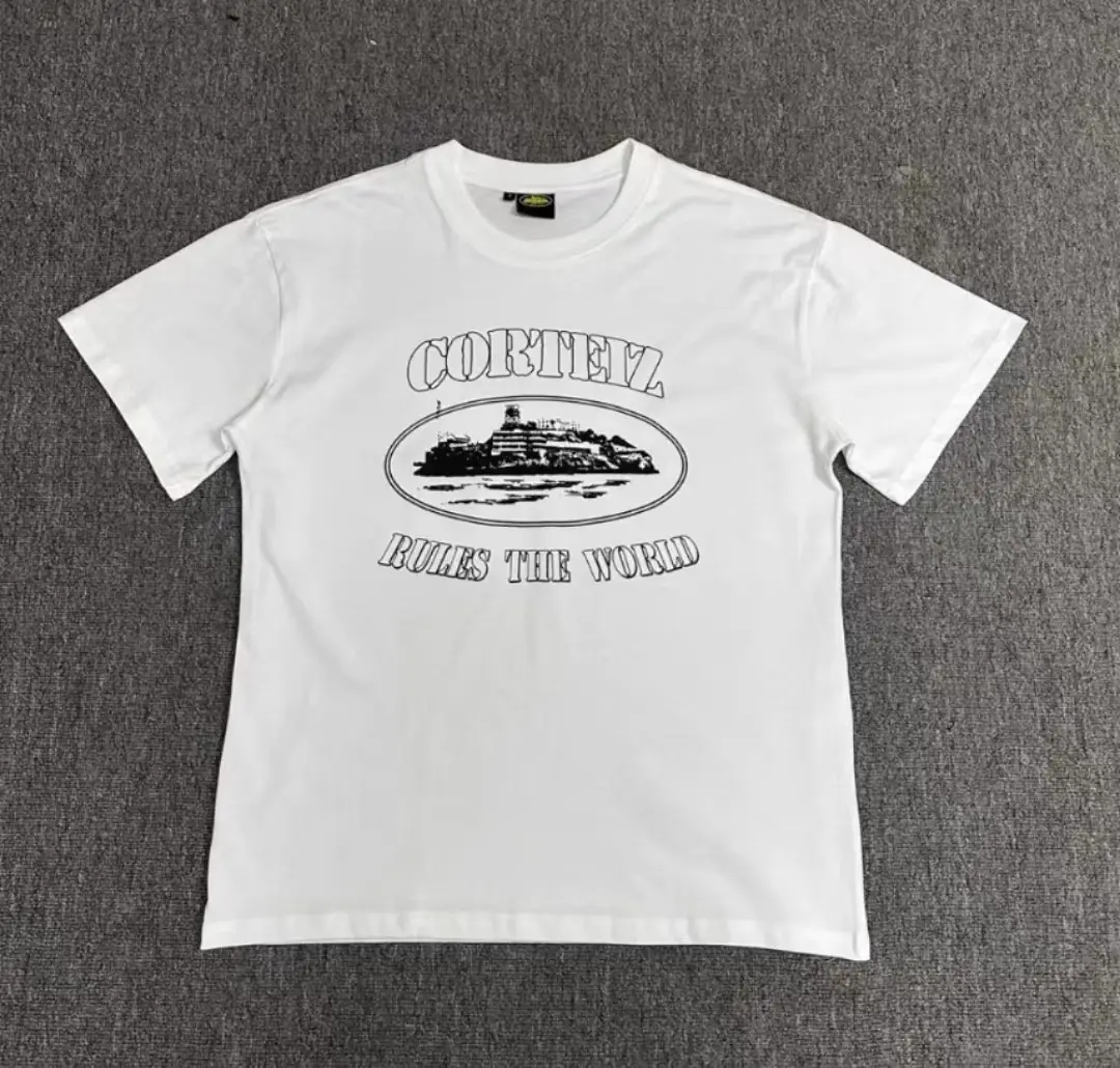 Men White Corteiz Alcatraz Sailing Top T-Shirt