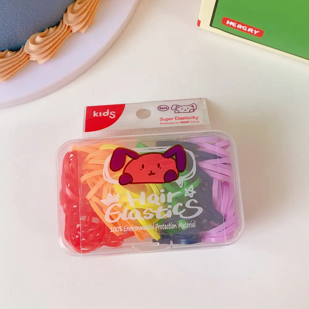 Cute Candy Hair Ties for Kids in Box - Image 4