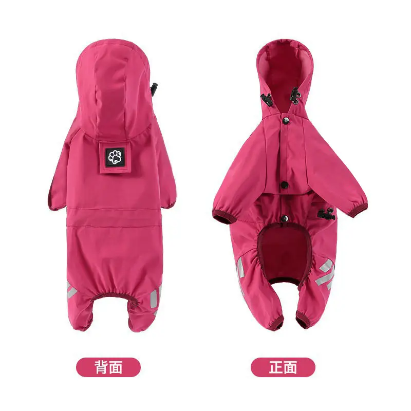 Dog Raincoat All-Inclusive Four-Legged Waterproof Poncho Teddy Pomeranian Rainy Day Pet Clothes Small and Medium-Sized Dogs Bichon Frize