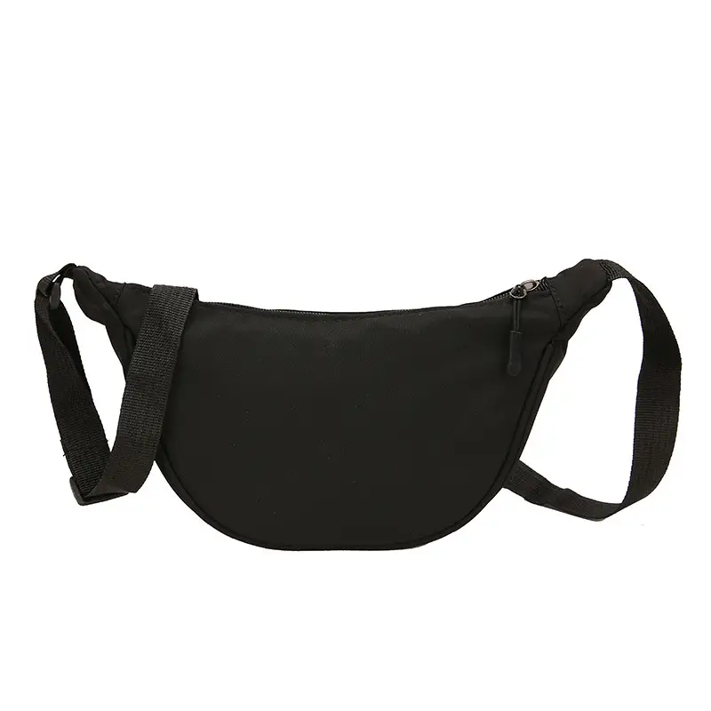 Black Nylon Crossbody Bag for Women Lightweight Small Shoulder Bag - Image 3