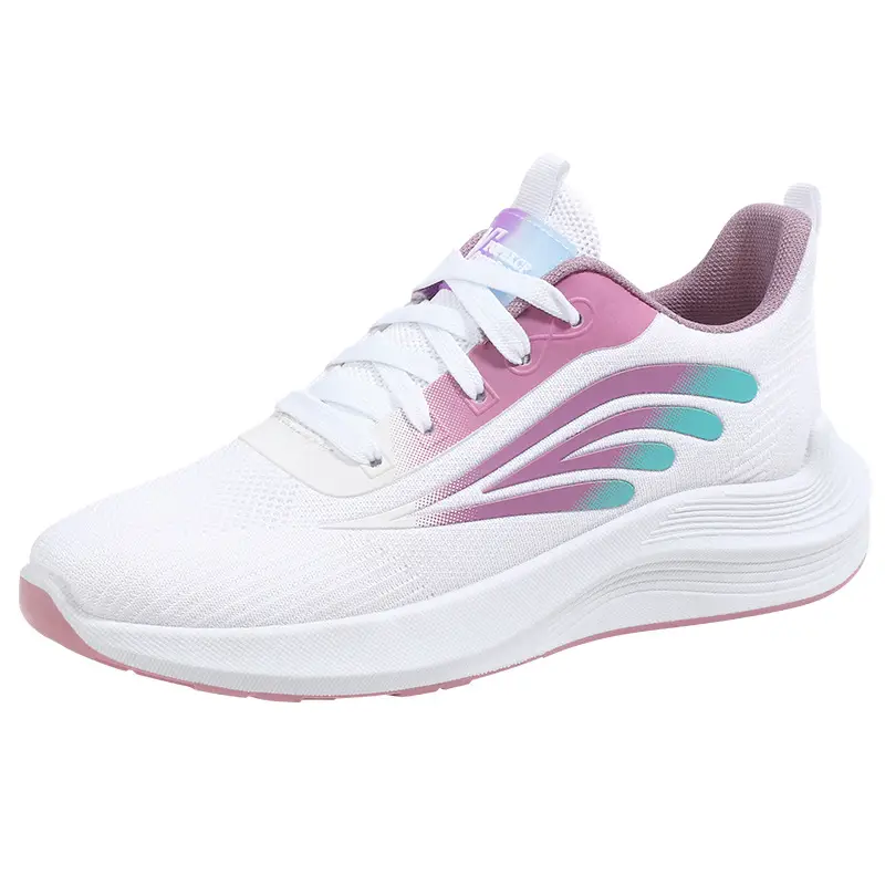 Women's 2025 Cut Out Breathable Shoes White Pink - Image 9