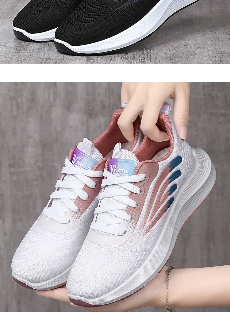 Women's 2025 Cut Out Breathable Shoes White Pink โ feature 18