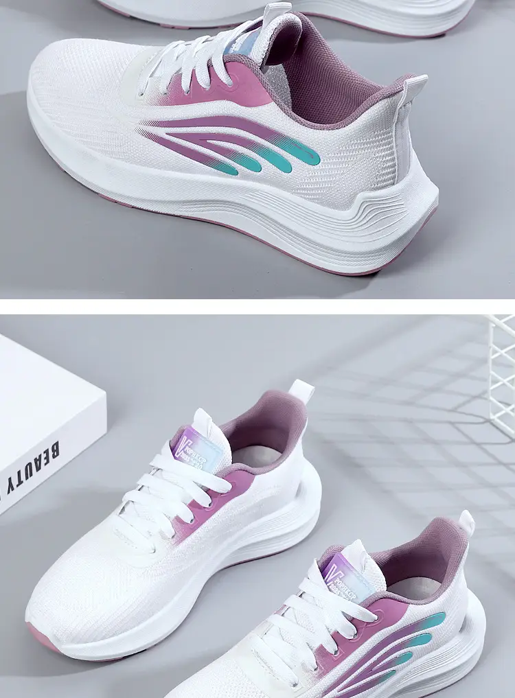 Women's 2025 Cut Out Breathable Shoes White Pink โ feature 25