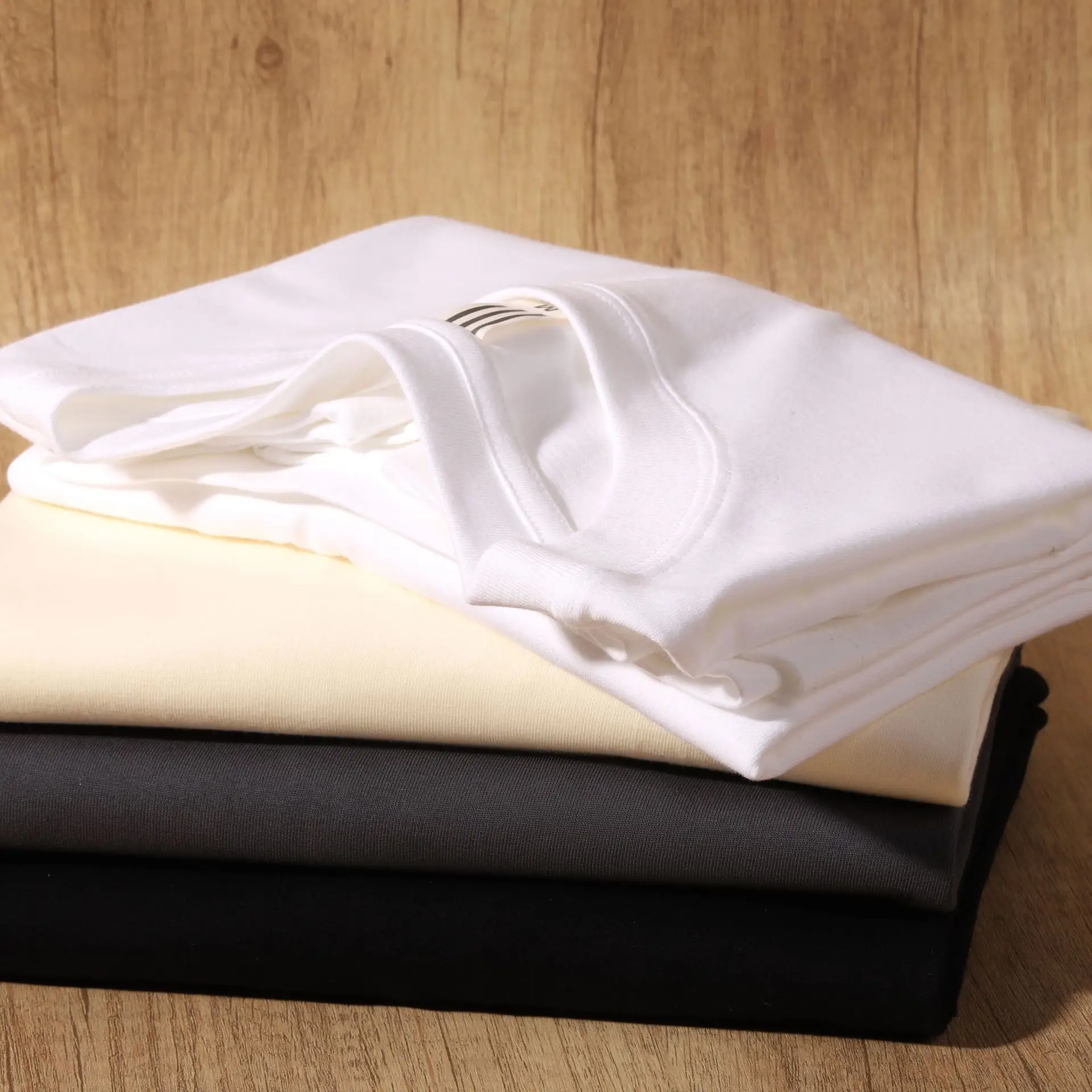 Men Cotton Loose White Crew Neck T-Shirt - Image 9