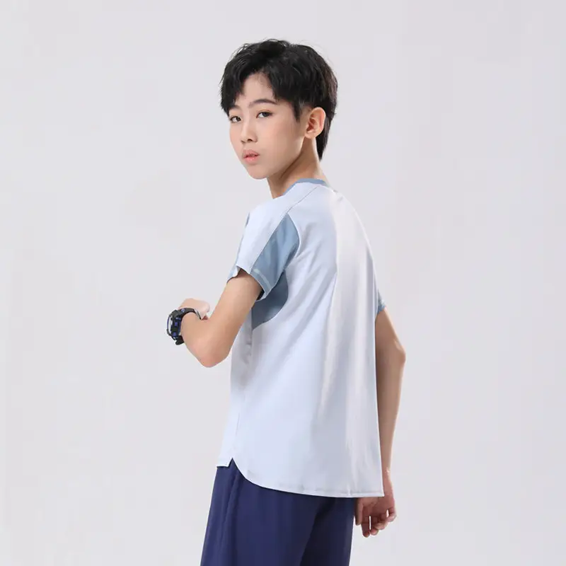 Men White Contrast T-Shirt 2024 Summer Back View - Image 6