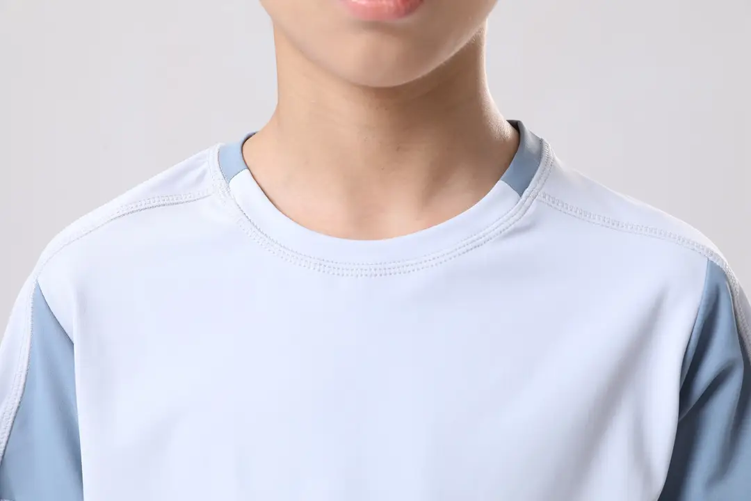 Men White Contrast T-Shirt 2024 Summer Back View — feature 11