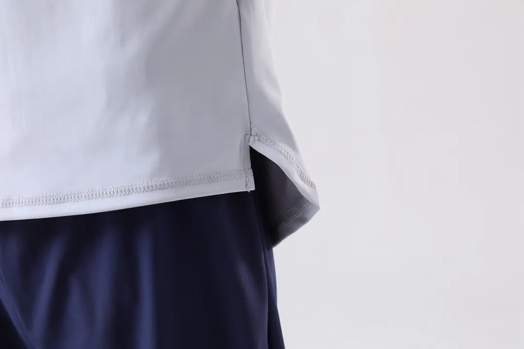 Men White Contrast T-Shirt 2024 Summer Back View — feature 13