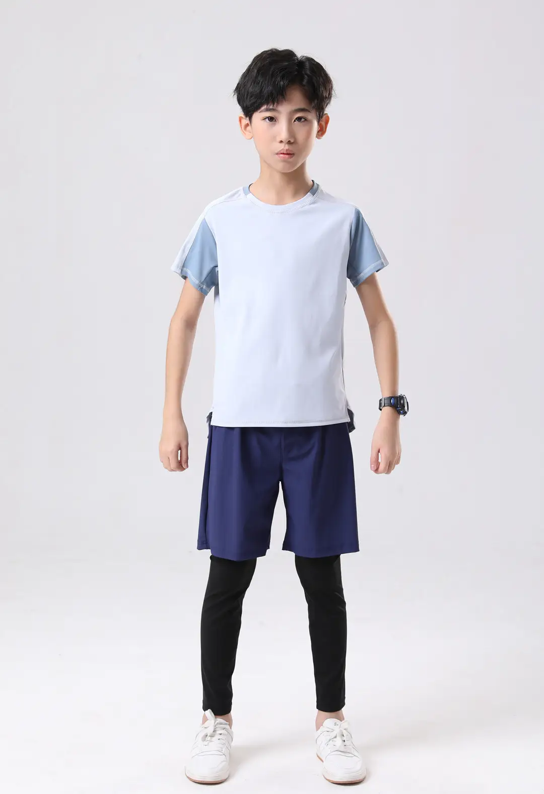 Men White Contrast T-Shirt 2024 Summer Back View — feature 6