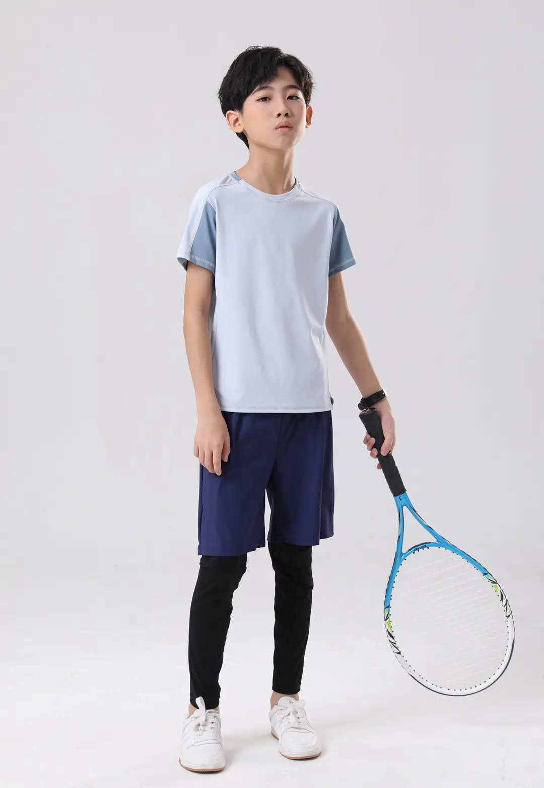 Men White Contrast T-Shirt 2024 Summer Back View — feature 8