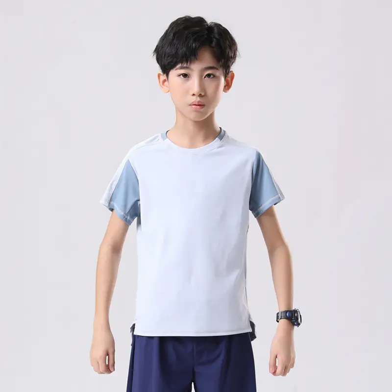 Men White Contrast T-Shirt 2024 Summer Back View - Image 2