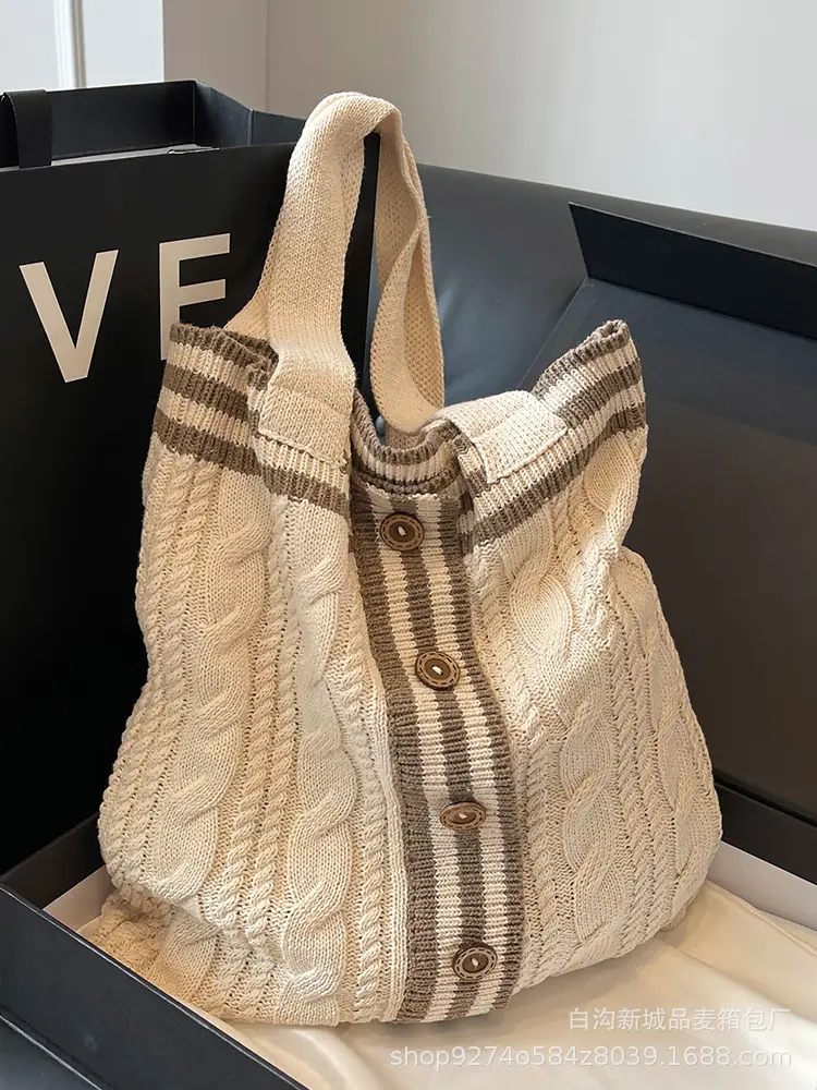 Women Woolen Knitted Shoulder Bag 2026 New Large Capacity - Image 10